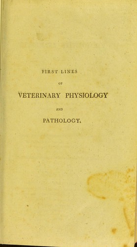 First lines of veterinary physiology and pathology
