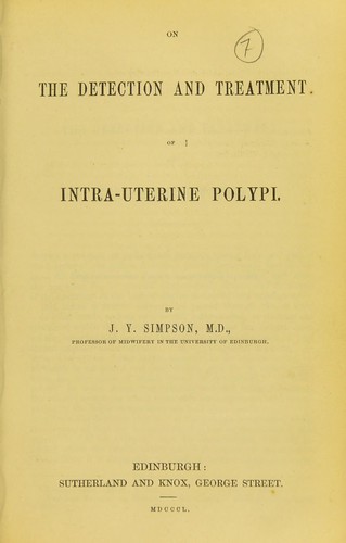 On the detection and treatment of intra-uterine polypi