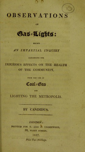 Observations on gas-lights