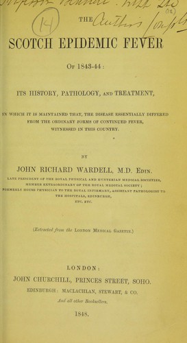 The Scotch epidemic fever of 1843-44