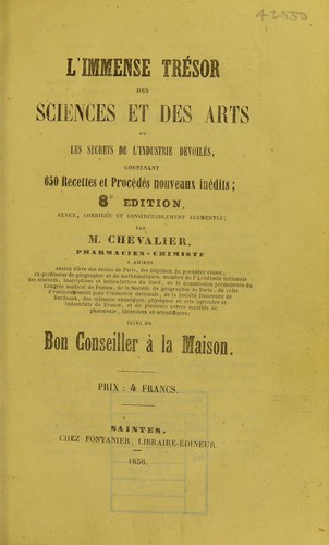 L'immense trésor des sciences et des arts