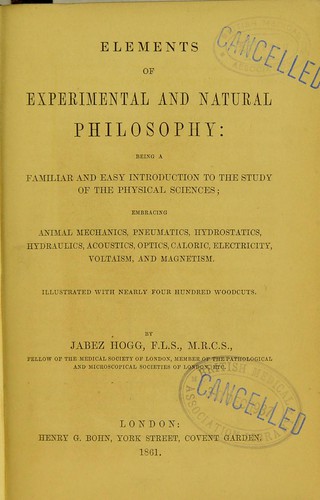 Elements of experimental and natural philosophy