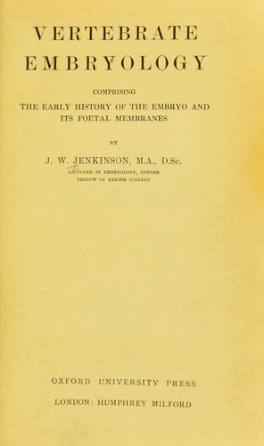 Vertebrate embryology