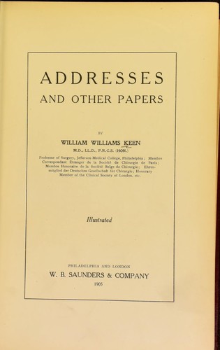 Addresses & other papers