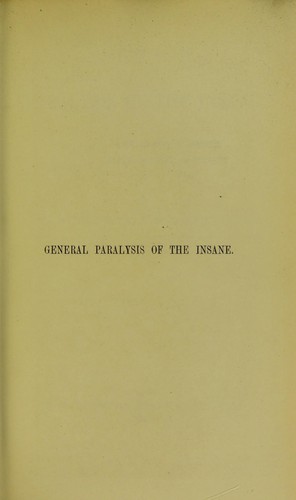 General paralysis of the insane