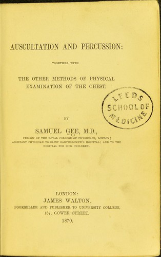 Auscultation and percussion