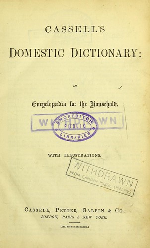 Cassell's Domestic dictionary