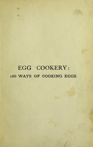 Egg cookery