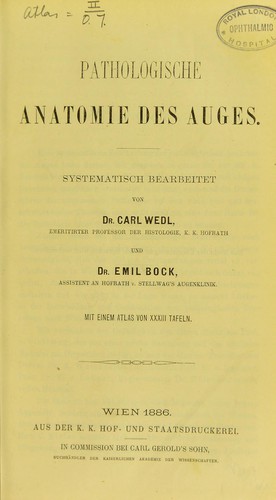 Pathologische Anatomie des Auges ..