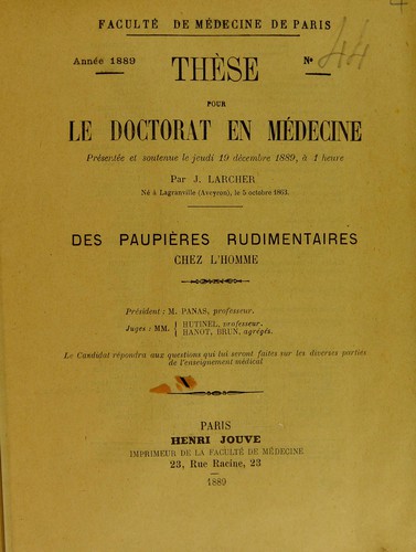 Des paupières rudimentaires chez l'homme