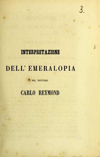 Interpretazione dell'emeralopia