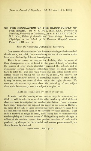 On the regulation of the blood-supply of the brain