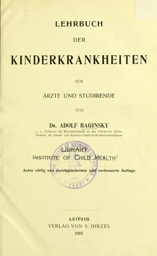 Lehrbuch der Kinderkrankheiten