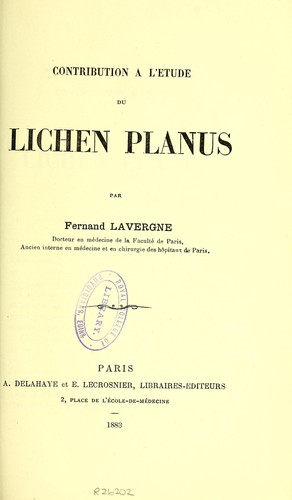 Contribution a l'etude du lichen planus