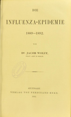Die Influenza-Epidemie, 1889-1892