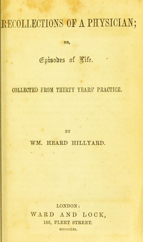 Recollections of a physician