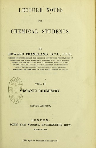 Lecture notes for chemical students