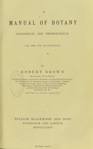 A manual of botany, anatomical and physiological