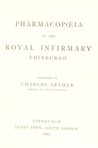 Pharmacopoeia of the Royal Infirmary, Edinburgh