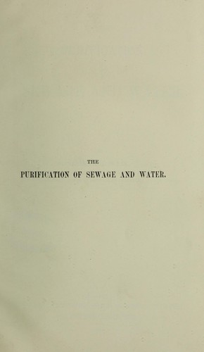 The purification of sewage and water