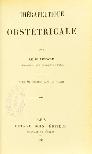 Thérapeutique obstétricale