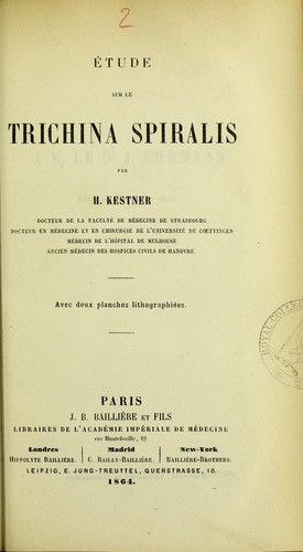 Étude sur le trichina spiralis