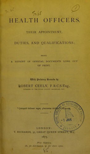 Health officers, their appointment, duties, and qualifications