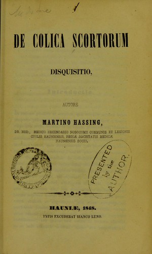 De colica scortorum disquisitio
