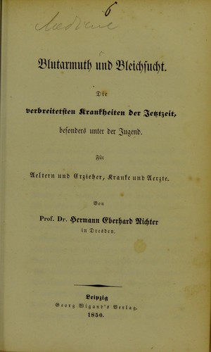 Blutarmuth und Bleichsucht
