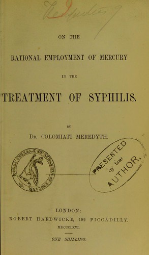On the rational employment of mercury in the treatment of syphilis