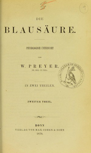 Die Blausäure