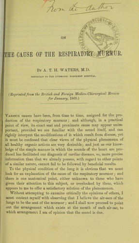 On the cause of the respiratory murmur