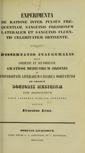 Experimenta de ratione inter pulsus frequentiam, sanguinis pressionem lateralem et sanguinis fluentis celeritatem obtinente