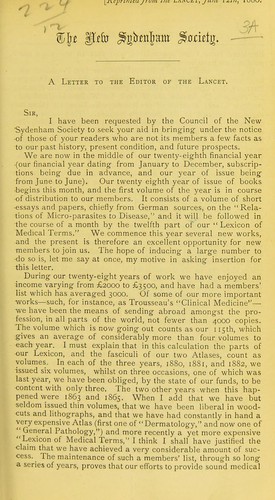 The New Sydenham Society