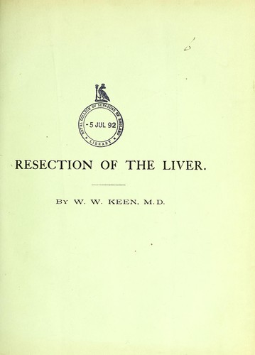 On resection of the liver, especially for hepatic tumors