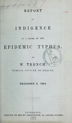 Report on indigence as a cause of the epidemic typhus