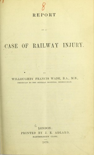 Report on a case of railway injury