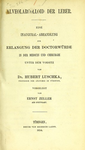 Alveolarcolloid der Leber