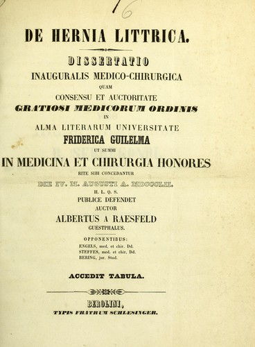De hernia Littrica