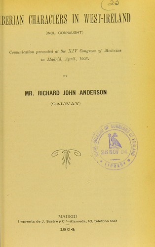 Iberian characters in west-Ireland (incl. Connaught)