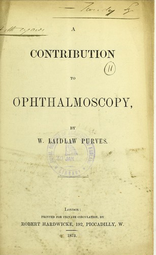 A contribution to ophthalmoscopy