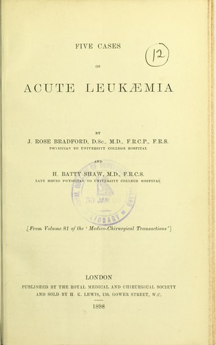 Five cases of acute leukaemia