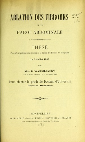 Ablation des fibromes de la paroi abdominale