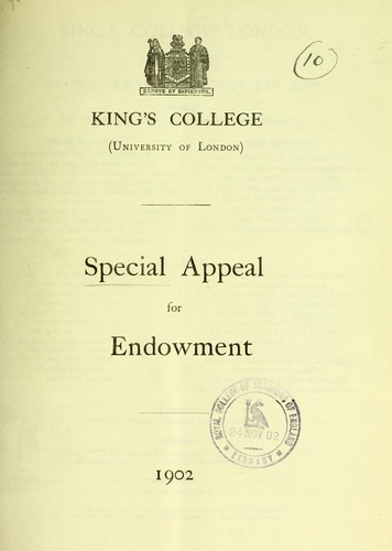 Special appeal for endowment