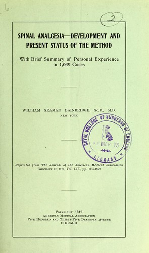 Spinal analgesia