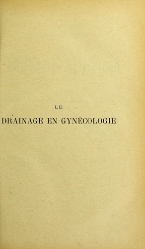 Le drainage en gynécologie
