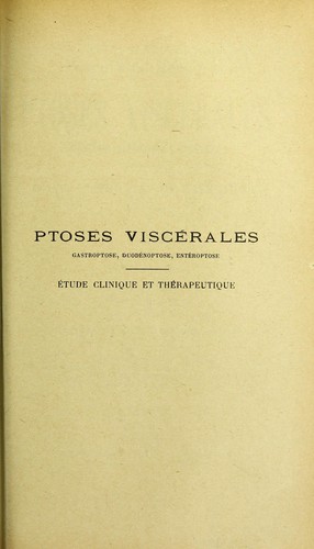 Ptoses viscérales