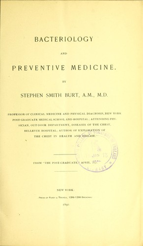 Bacteriology and preventive medicine