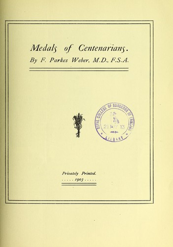 Medals of centenarians