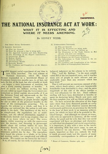 The National Insurance Act at work